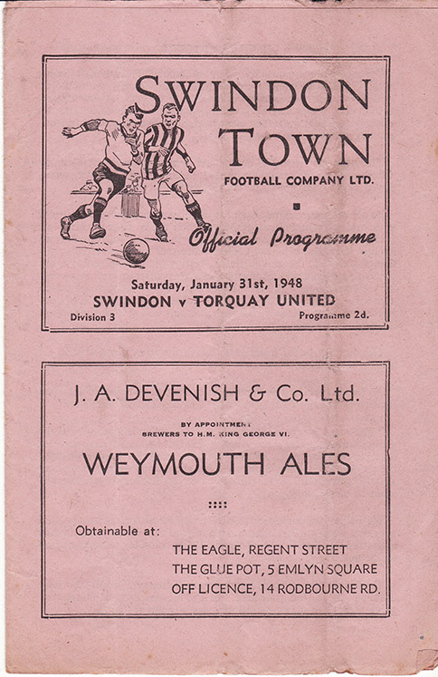 <b>Saturday, January 31, 1948</b><br />vs. Torquay United (Home)